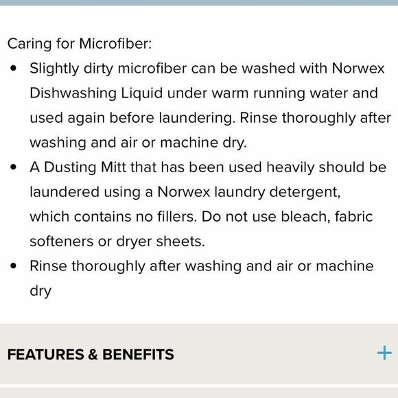 Norwex Dusting Mitt LE Dark Blue NWOT - Picture 9 of 12